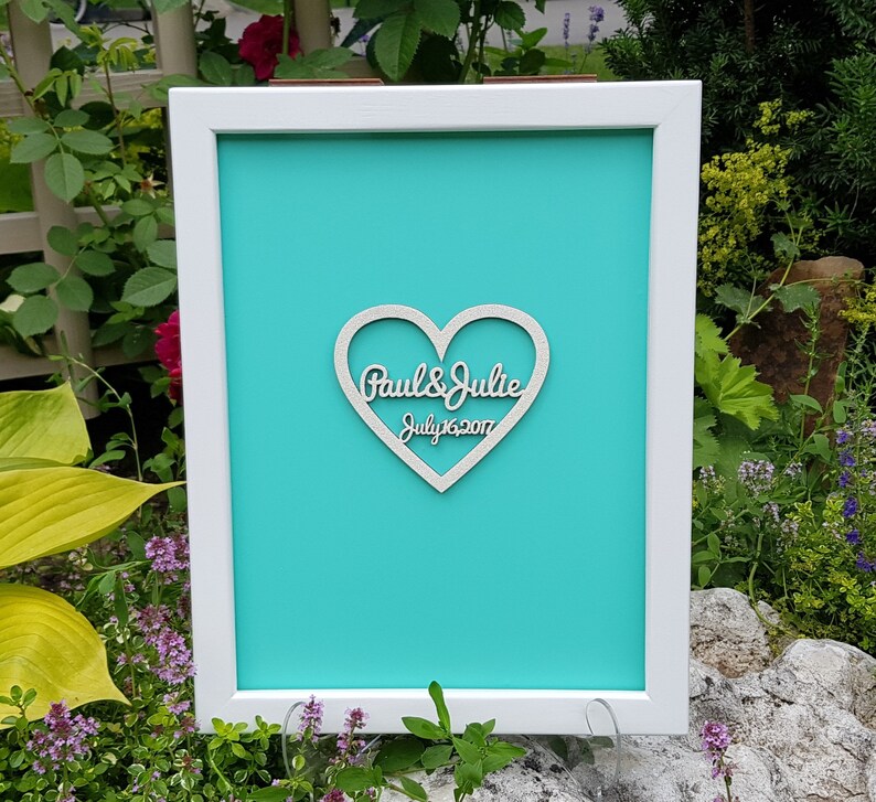 Wooden Heart Guest Book Baby Shower Guest Book Custom Etsy