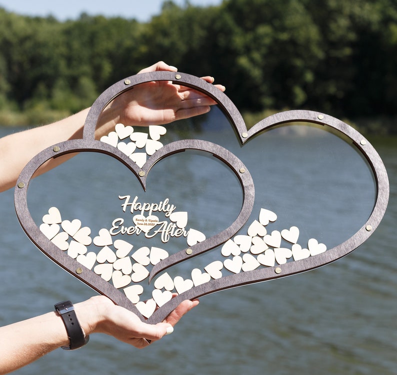 Heart Guest Book Alternative Wedding Guest Book Drop Box Etsy