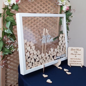 Boho Guest Book Drop Box, libro degli ospiti rustico per matrimonio, libro con cornice alternativa, idea regalo per matrimonio, cartello per libro degli ospiti