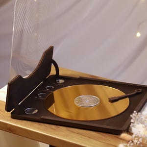 結婚式のゲストブック レコードプレーヤー、ユニティセレモニーのアイデア、結婚式用のカスタムゲストブック、アクリル製レコードプレーヤーサイン、結婚式の装飾