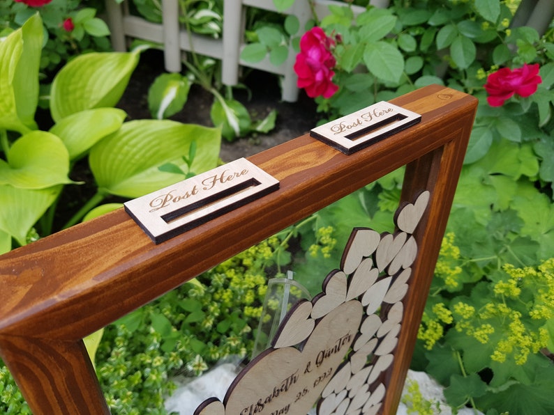 Personalized Wedding Guest Book Wooden Hearts Guest Book Etsy