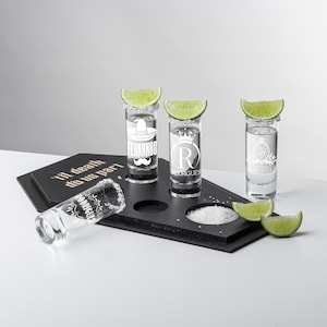 Personalized Shot Glass Set, Custom Engraved Tequila Glasses, Groomsmen Gift, Bachelor Party Favor, Wedding Barware, Men&#39;s Drinkware Set