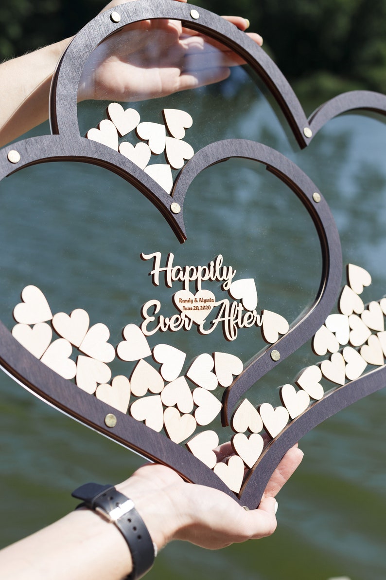 Heart Guest Book Alternative Wedding Guest Book Drop Box Etsy