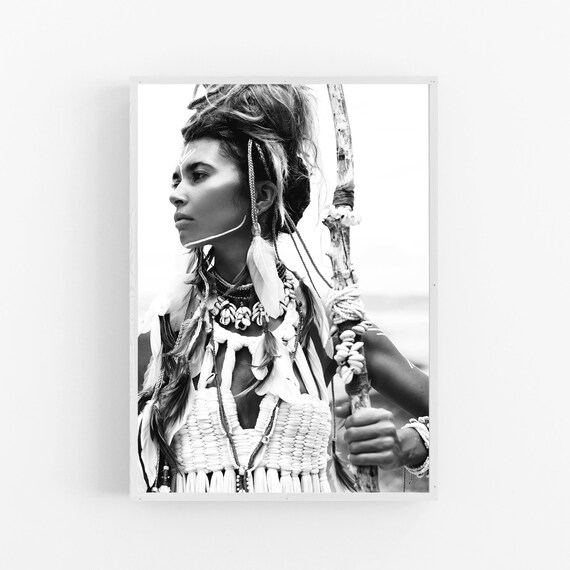 Boho Art Print Large Wall Art Bohemian Wall Art Black And Etsy