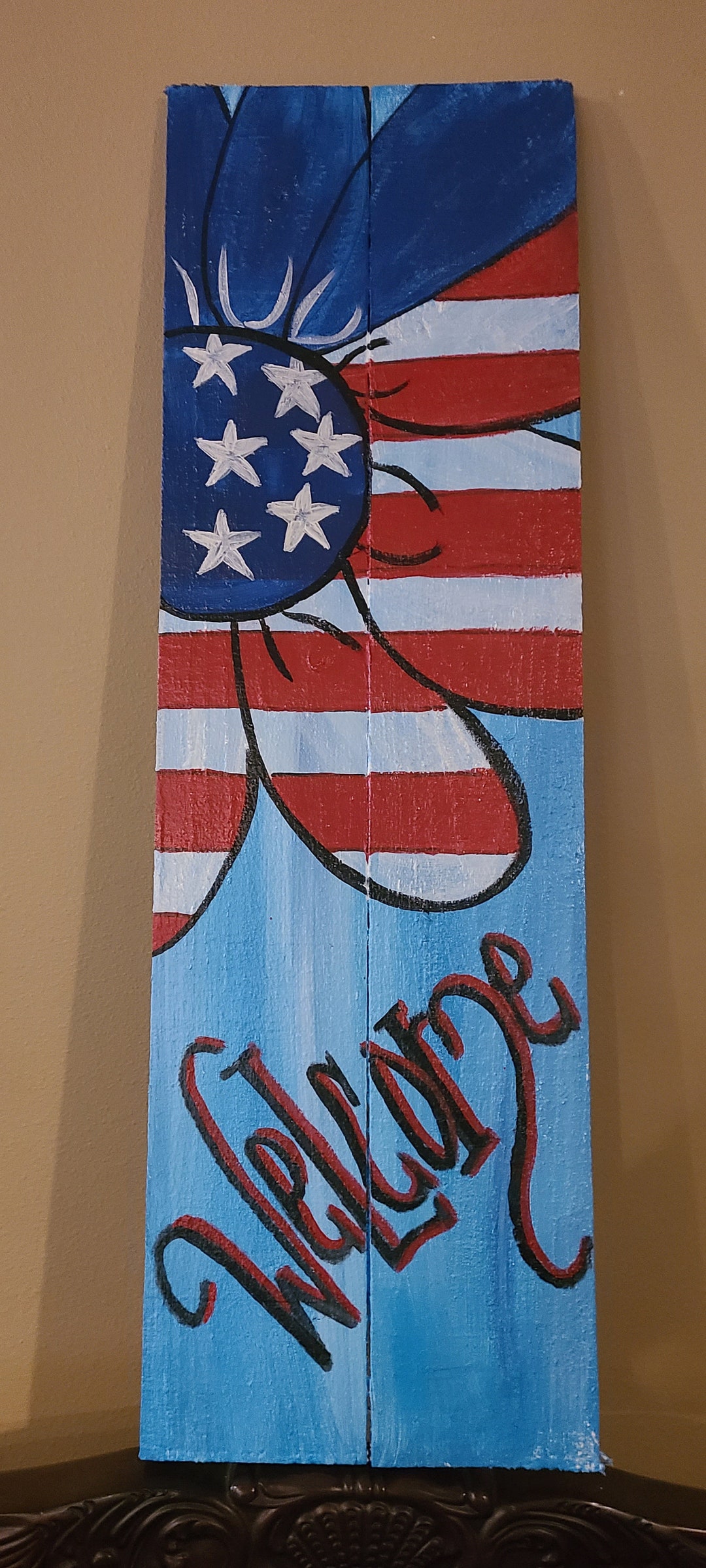 Flower Flag Porch Leaner Porch Decor Farmhouse Etsy