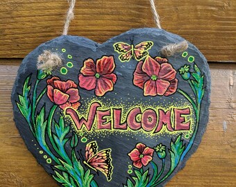 Hand Painted Slate Hanging Signs