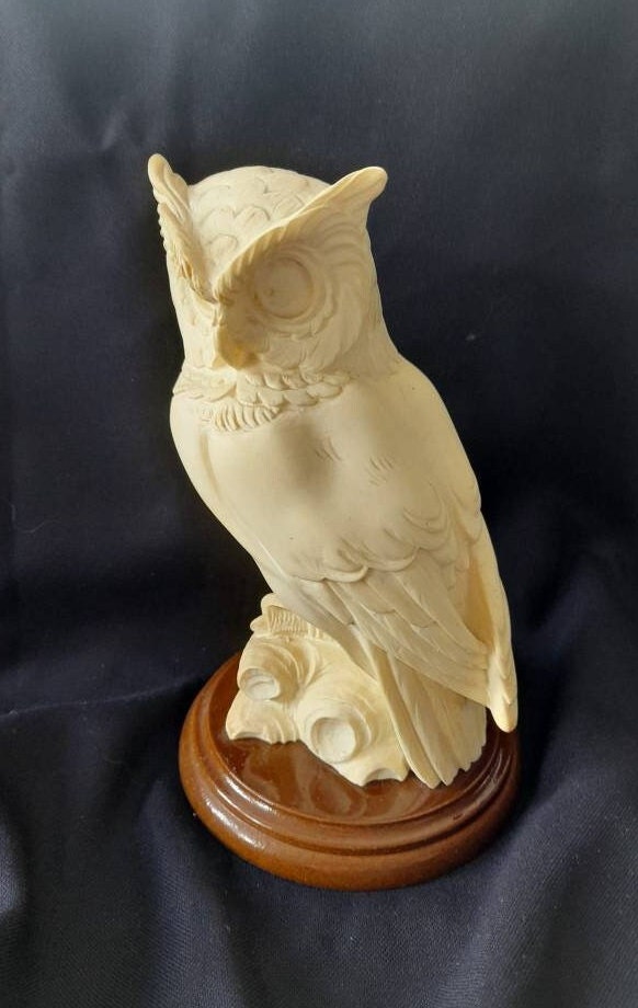 Stone Effect Resin Owl