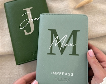 DELOA® Pet Passport Cover, Vaccination Certificate Cover for EU Pet Passport in Saffiano Faux Leather, Gift for Dog Owners