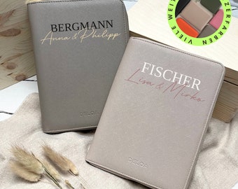 DELOA® Personalized Child Health Record and Travel Documents 3-in-1 Organizer, Maternity Record Cover - Document Case in Saffiano Faux Leather