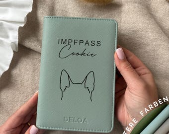 DELOA ® Pet Passport Cover Vaccination Certificate Cover for EU Pet Passport in Saffiano Artificial Leather Gift for Dog Owners