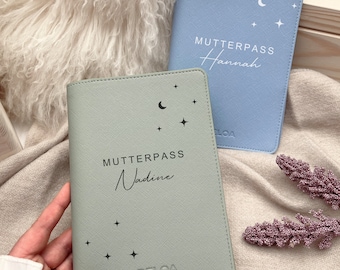 DELOA ® Maternity Pass Cover, Mother-Child Pass with compartment for vaccination certificate in Saffiano artificial leather