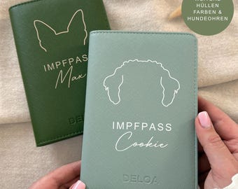 DELOA® Pet Passport Cover, Vaccination Certificate Cover for EU Pet Passport in Saffiano Faux Leather, Gift for Dog Owners