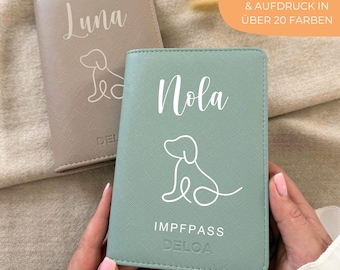 EU pet passport cover vaccination certificate cover for pet passport in Saffiano faux leather gift for dog owners