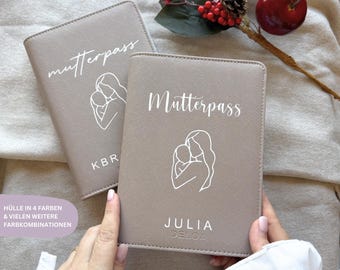 DELOA ® Maternity Pass Cover, Mother-Child Pass with compartment for vaccination certificate in Saffiano artificial leather