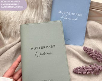 DELOA ® Maternity Pass Cover, Mother-Child Pass with compartment for vaccination certificate in Saffiano artificial leather