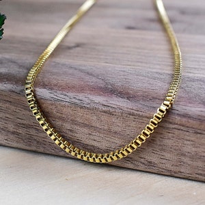 Collana girocollo a catena in acciaio inossidabile dorato, girocollo a catena in oro, collana di dichiarazione (EPJ-N208CAA17)
