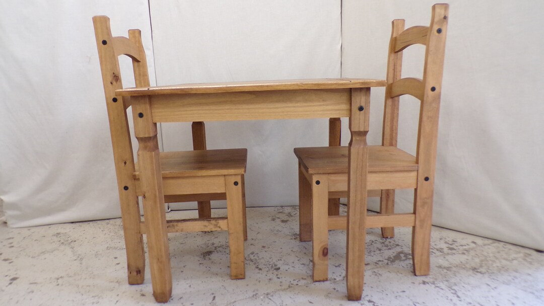 Used Dining Table and 2 Chairs Set Etsy UK