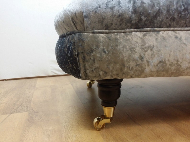 Steel Grey Crushed Velvet Chaise Lounge Etsy