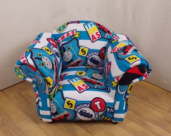 Childs Armchair in Thomas The Tank Engine Theme Fabric
