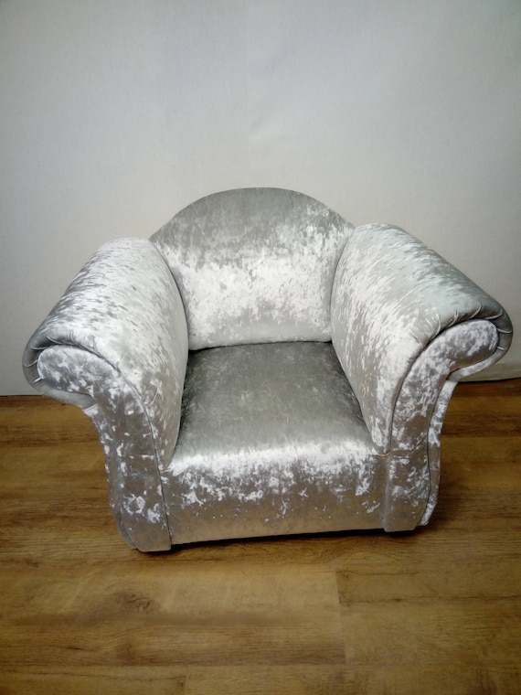 crushed velvet kids chair