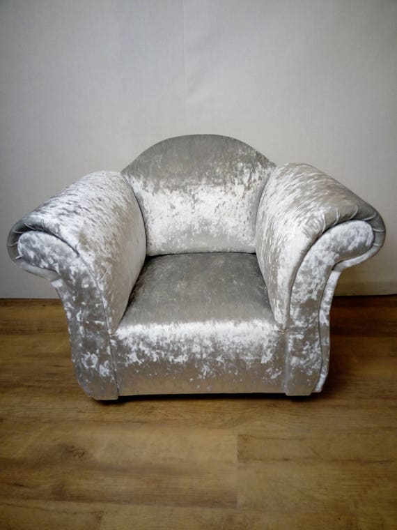 crushed velvet kids chair