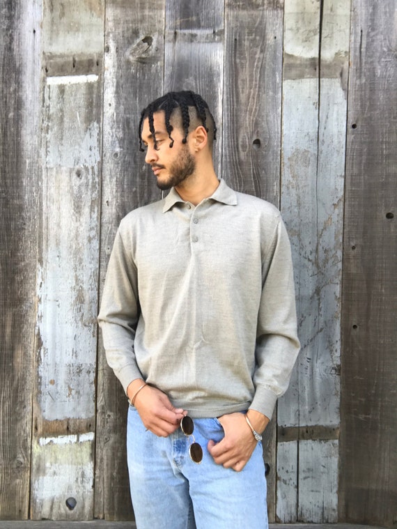 PRONTO-UMO Italian Wool Long Sleeve Shirt | Mens I