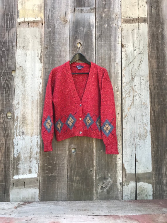 90s Wool Cardigan Sweater | Womens Cardigan Sweate