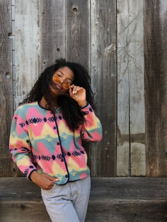 Vintage aztec jacket womens sale