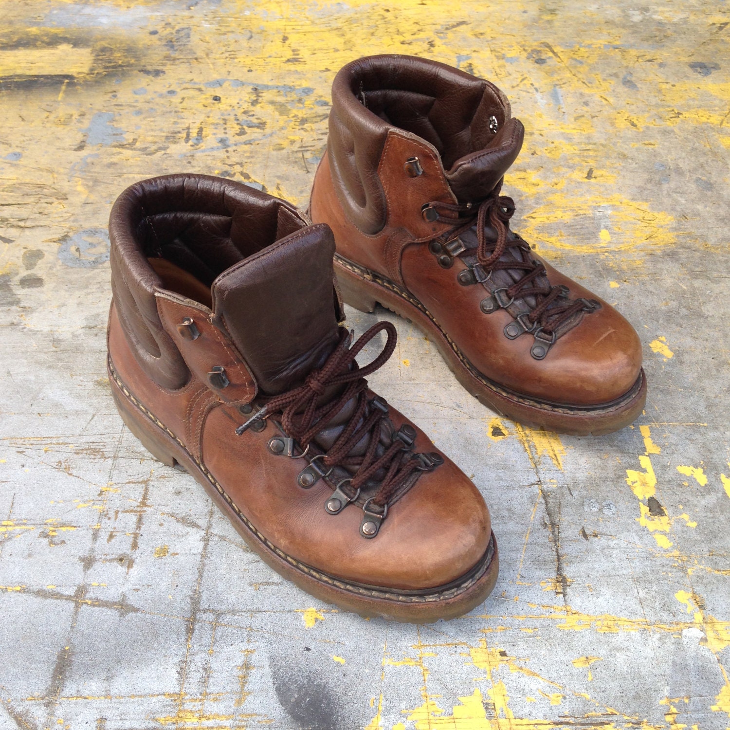 Vintage Meindl Leather Hiking Boots Brown Leather Hiking | Etsy