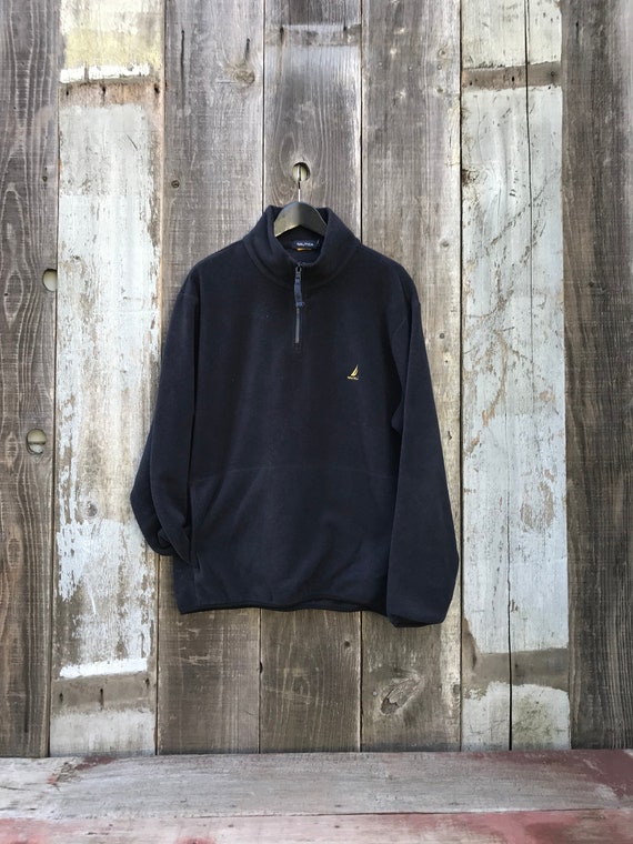 90s Nautica Fleece | Black Nautica Fleece | 90s Fl