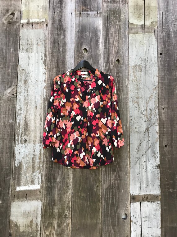 Beautiful Women's Floral Blouse | 90s Women's Blou