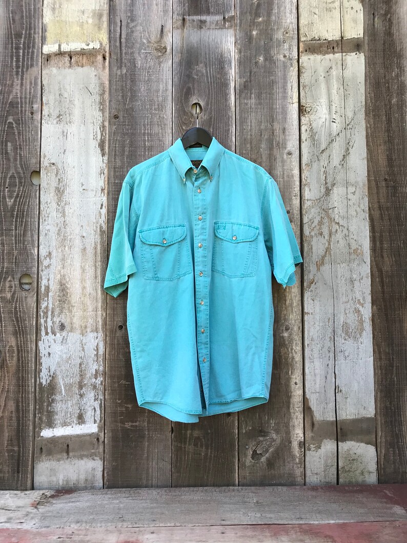 90s Twill Eddie Bauer Polo Shirt Mens Vintage Clothing Large Mens Short Sleeve Polo Shirt Mens Polo Shirt Vintage Polo Shirt