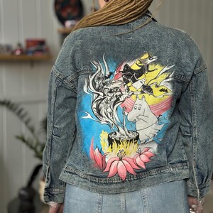 Hand-painted denim Jacket “Moomin Trolls”