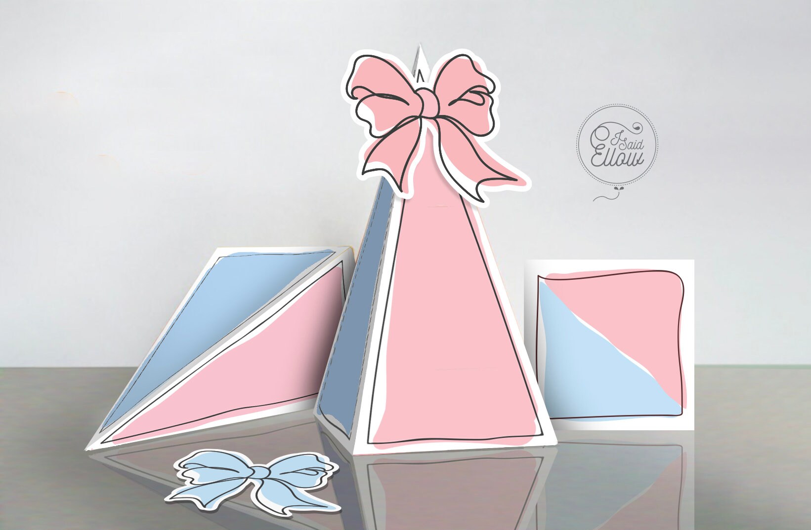 Scatoline Gender Reveal - Confezione Da 50, Con Nastri Rosa E Blu, Per Feste E Bomboniere - Foto 5