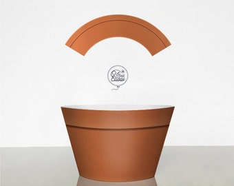 Terracotta Flower Pot cupcake wrapper
