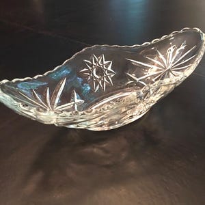 Vintage EAPC &quot;Star of David &quot; Clear Prescut Serving Dish