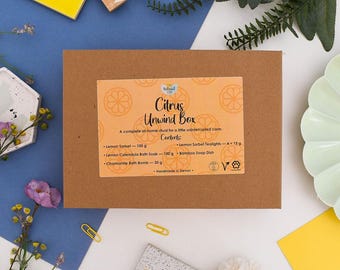 Citrus Unwind Gift Box | Handmade Bath & Body Self Care Gift Set