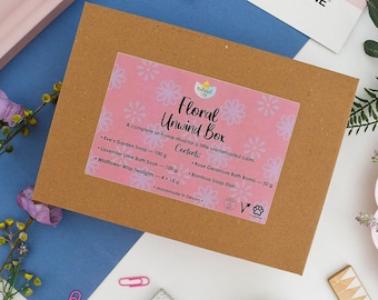 Floral Unwind Gift Box | Handmade Bath & Body Self Care Gift Set