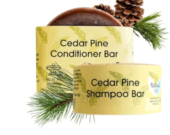 Cedar Pine Shampoo and Conditioner Bar set