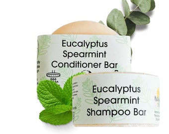 Eucalyptus Spearmint Shampoo and Conditioner Bar set