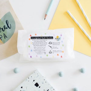 Bath Bomb - Scent Free - Pack of 3, Plastic Free, Vegan, Essential Oil, Oil Free , Colourant Free
