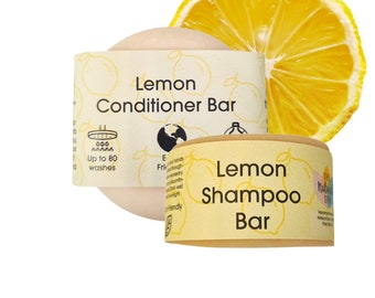 Lemon Shampoo and Conditioner Bar set