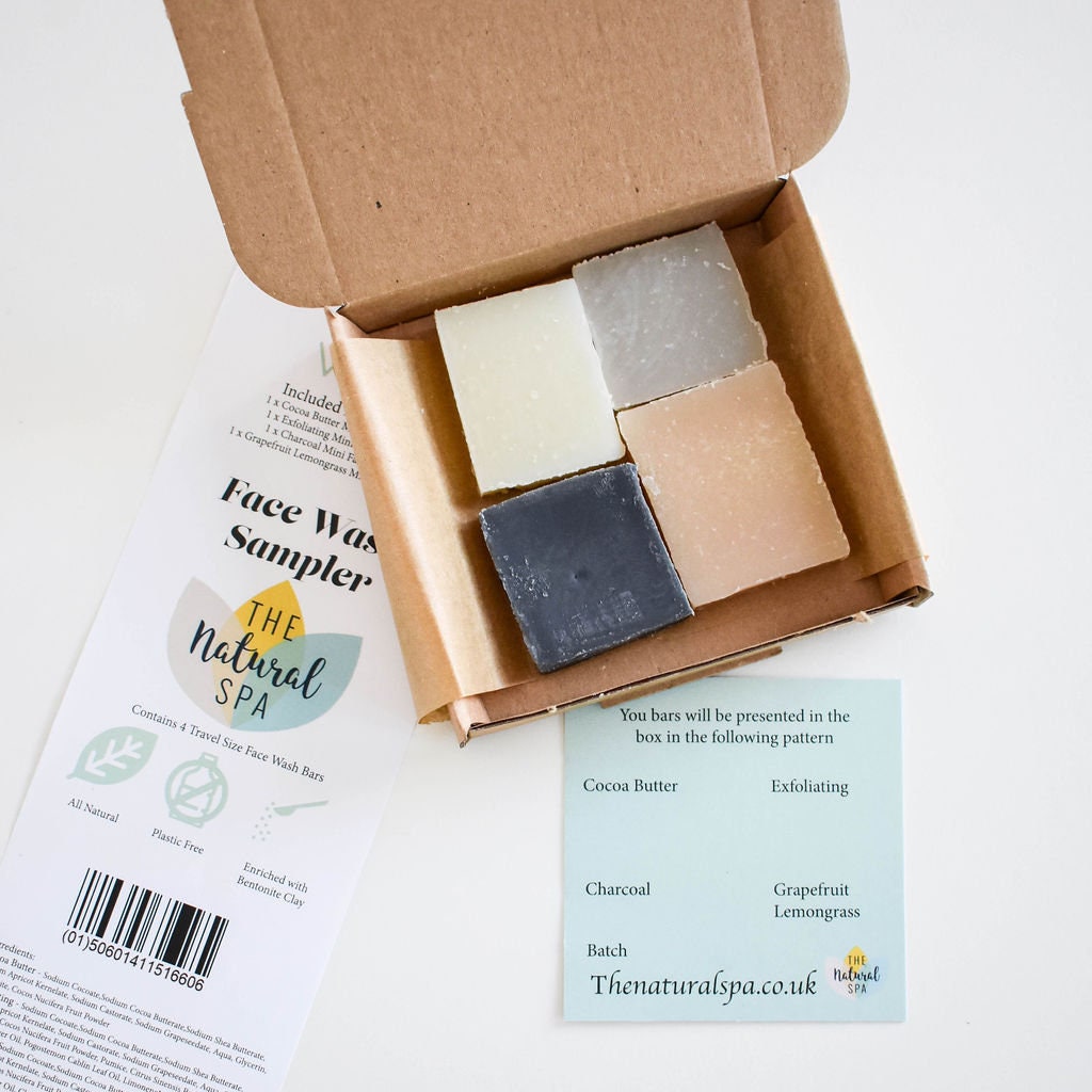 Face Wash Sampler Box 4 X 15g Mini Face Wash Bars Etsy UK