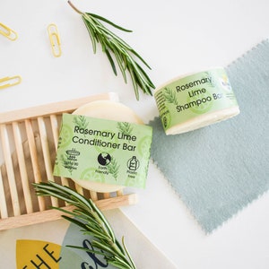 Rosemary Lime Shampoo and Conditioner Bar set image 2
