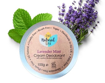 Lavender Mint Cream deodorant balm - naturally bicarb and aluminium free