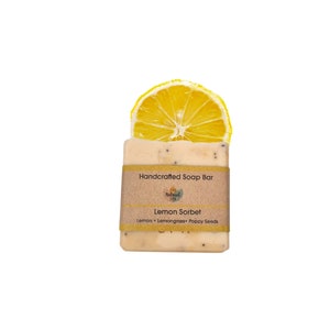 Lemon Sorbet Soap Bar, Zero waste, Homemade Soaps, Cold Process Soaps, Self Love, Mindfulness Gift, Shea Butter, Summer, self care, Vegan,