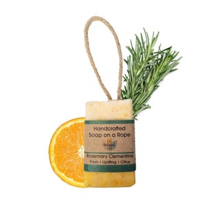 Rozemarijn Clementine Zeep aan Touw 100g