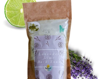 225g Lavender and Lime Bath Soak - Compostable pouch