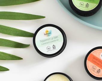 Peppermint Natural Lip Balm | Vegan, Hydrating & Nourishing | Plastic-Free, Handmade Lip Care