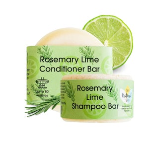 Rosemary Lime Shampoo and Conditioner Bar set image 1